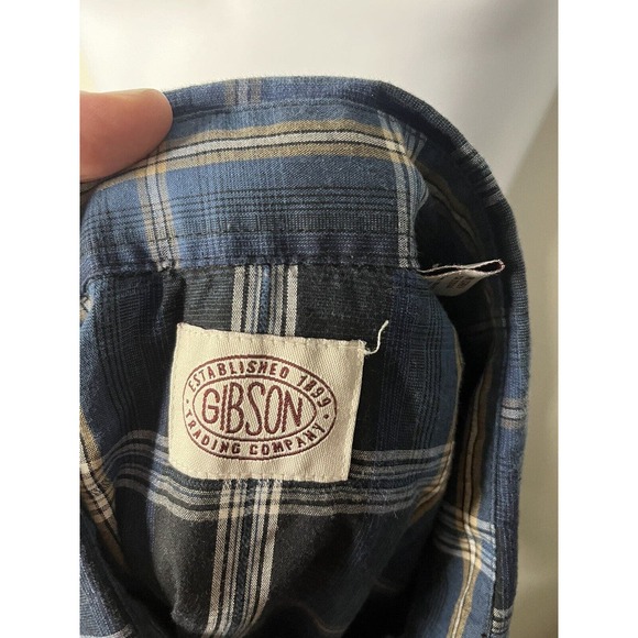 Gibson Plaid Long Sleeve Size 2XL Western Button Down Pearl Snap Shirt Cowboy - Picture 4 of 7